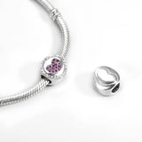 925 Silver Heart Zircon Beads for Bracelet Making