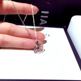 Sterling Silver Diamond Pendant Necklace for Women