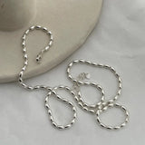Sterling Silver 925 Necklace Gift For Women's Minimalist Olive Bead Necklace
