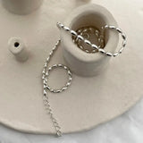 Sterling Silver 925 Necklace Gift For Women's Minimalist Olive Bead Necklace