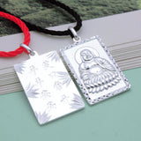 Sterling Silver 925 Maitreya Buddha Pendant Necklace