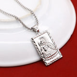 Sterling Silver 925 Maitreya Buddha Pendant Necklace