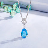 Sterling Silver 925 Necklace Pendant Women Diamond Christmas Jewelry
