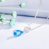 Sterling Silver 925 Necklace Pendant Women Diamond Christmas Jewelry