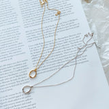 Sterling Silver Open Oval Circle Pendant Necklace