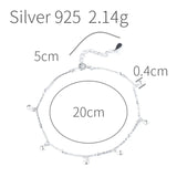 Women's Sterling Silver 925 Jewelry Anklets