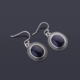 Sandstone Drop Earrings Silver 925 Natural 10X12mm Women Party Jewelry