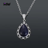 Sandstone Pendant Necklace 925 Silver 10x14mm Pear Shape Women