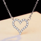 925 Romantic Heart Pendant Necklace for Women