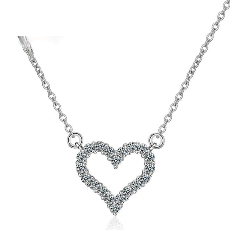 925 Romantic Heart Pendant Necklace for Women