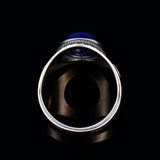 Sterling Silver 925 Lapis Ring Vintage Style