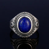 Sterling Silver 925 Lapis Ring Vintage Style