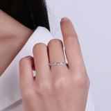 Sterling Silver 925 Oxidized Light Shape Ring Fine Jewelry for Women