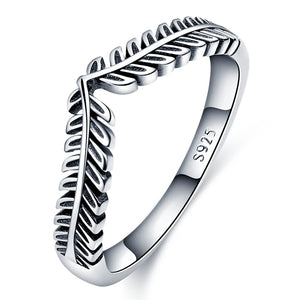 Sterling Silver 925 Rose Charm Ring for Women