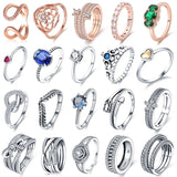 Sterling Silver 925 Rose Charm Ring for Women