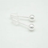 925 Sterling Silver Round Ball Ear Studs Earring Pin 1.5mm 2mm 3mm 20pcs