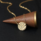 925 Silver Round Pendant Necklace Women Choker Chain Fine Jewelry