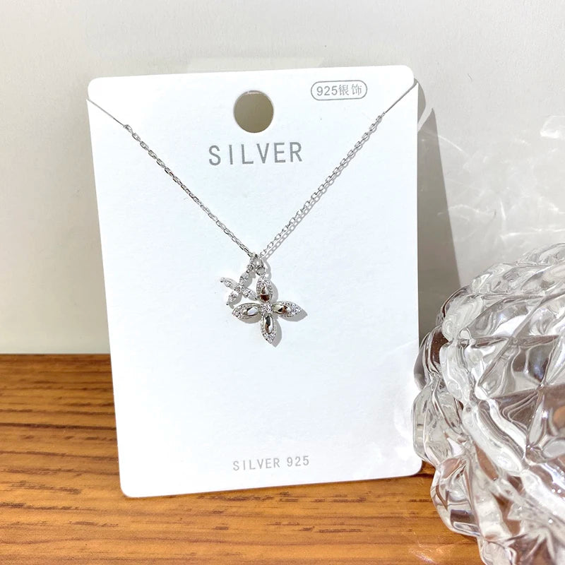 Sterling Silver 925 Small Cross Necklace Women's Birthday Holiday Gift