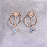 Sterling Silver Star Evil Eye Beads Earrings Easy Stylish Tasar?m