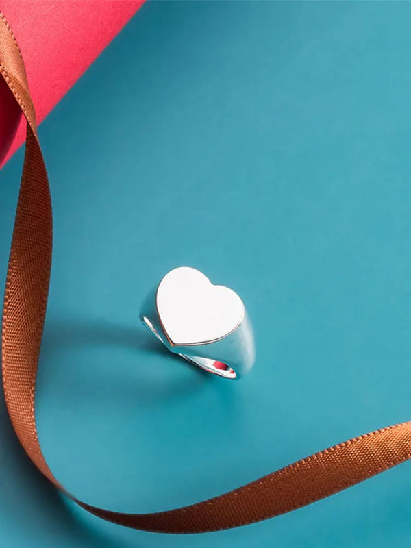 Sterling Silver 925 Thick Love Ring Classic Series