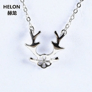Sterling Silver 925 Women Necklace Pendant Semi Mount For 5-6mm Pearl