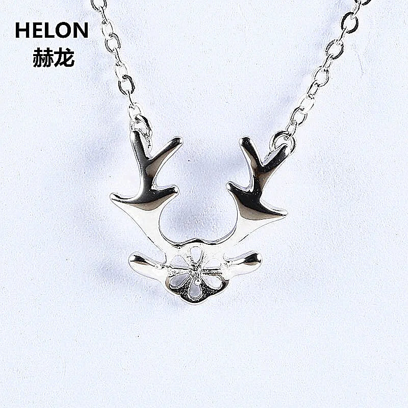 Sterling Silver 925 Women Necklace Pendant Semi Mount For 5-6mm Pearl