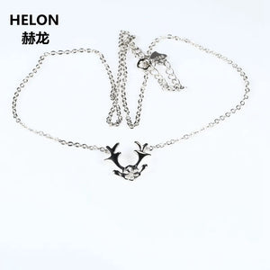 Sterling Silver 925 Women Necklace Pendant Semi Mount For 5-6mm Pearl