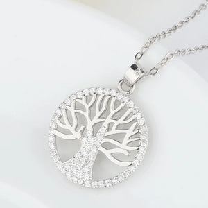 Sterling Silver Tree of Life Pendant Necklace for Women 925 Jewelry