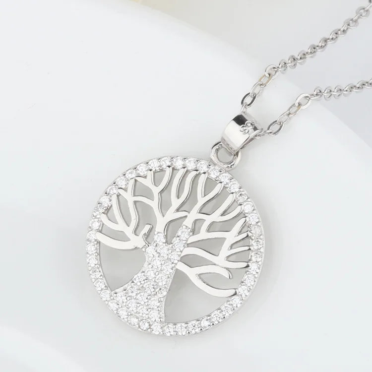 Sterling Silver Tree of Life Pendant Necklace for Women 925 Jewelry