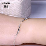 Sterling Silver 925 Chain Link Bracelet for Round Bead Semi Mount Crystal