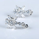 Sterling Silver 925 Women Drop Earrings for 4-8mm Pearl Semi Mount