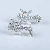 Sterling Silver 925 Women Drop Earrings for 4-8mm Pearl Semi Mount