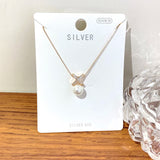 Sterling Silver 925 X Freshwater Pearl Necklace Elegant Women's Gift