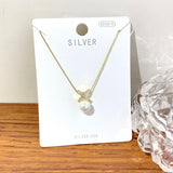 Sterling Silver 925 X Freshwater Pearl Necklace Elegant Women's Gift