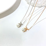 Sterling Silver 925 X Freshwater Pearl Necklace Elegant Women's Gift