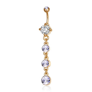 Sterling Silver 925 Navel Rings Drop Belly Piercing Jewelry