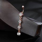 Sterling Silver 925 Navel Rings Drop Belly Piercing Jewelry