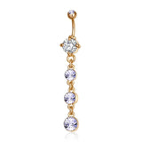 Sterling Silver 925 Navel Rings Drop Belly Piercing Jewelry