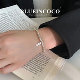 Sterling Silver 925 Bracelet Women's Light Retro Indifference