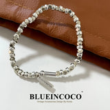 Sterling Silver 925 Bracelet Women's Light Retro Indifference