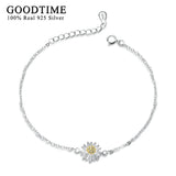 925 Silver Daisy Anklets For Women Flower ankle bracelet Foot Jewelry