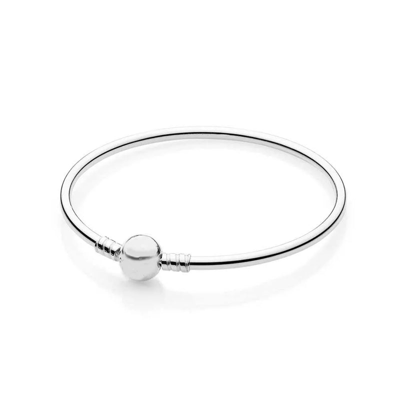 925 Sterling Silver Bangle Bracelet European Charms Diy Jewelry