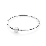 925 Sterling Silver Bangle Bracelet European Charms Diy Jewelry