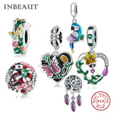 Silver Butterfly Charm & Tree of Life Dream Catcher Pendant