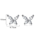 Women's Silver Rhinestone Butterfly Wing Cartilage Earring