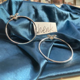 Sterling Silver Charm Bracelet for Mother with Eternity Stone