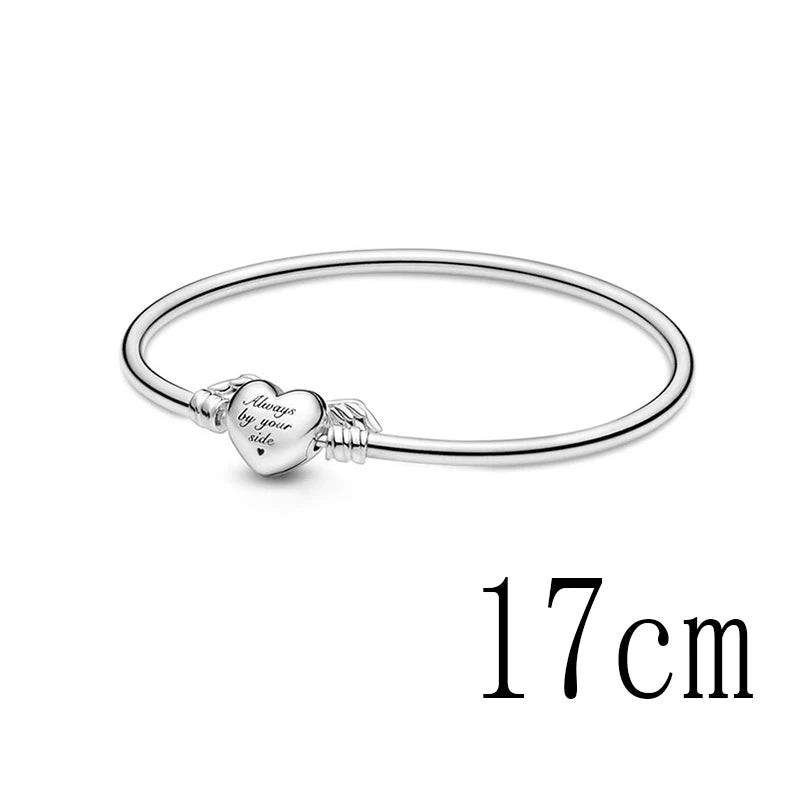 Sterling Silver DIY Charm Bracelet with Eternity Stone for Mom