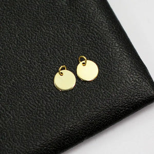 Chinese Coin Pendant Round Charm 14k Plated DIY Necklace Pendant