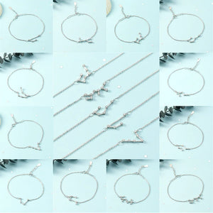 Silver Zodiac Charms Women's Bracelet
