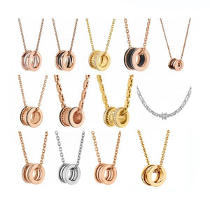 Sterling Silver Ceramic Willow Pin Gear Necklace for Men and Women